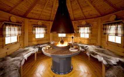 Финская беседка - вид изнутри