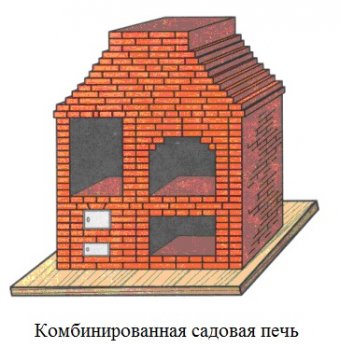 комбинированная садовая печь