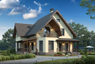 Проект месяца октябрь 2016 г. Проект дома с мансардой ПА-225К