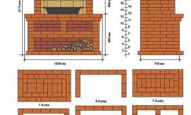 Схема строительства барбекю из кирпича